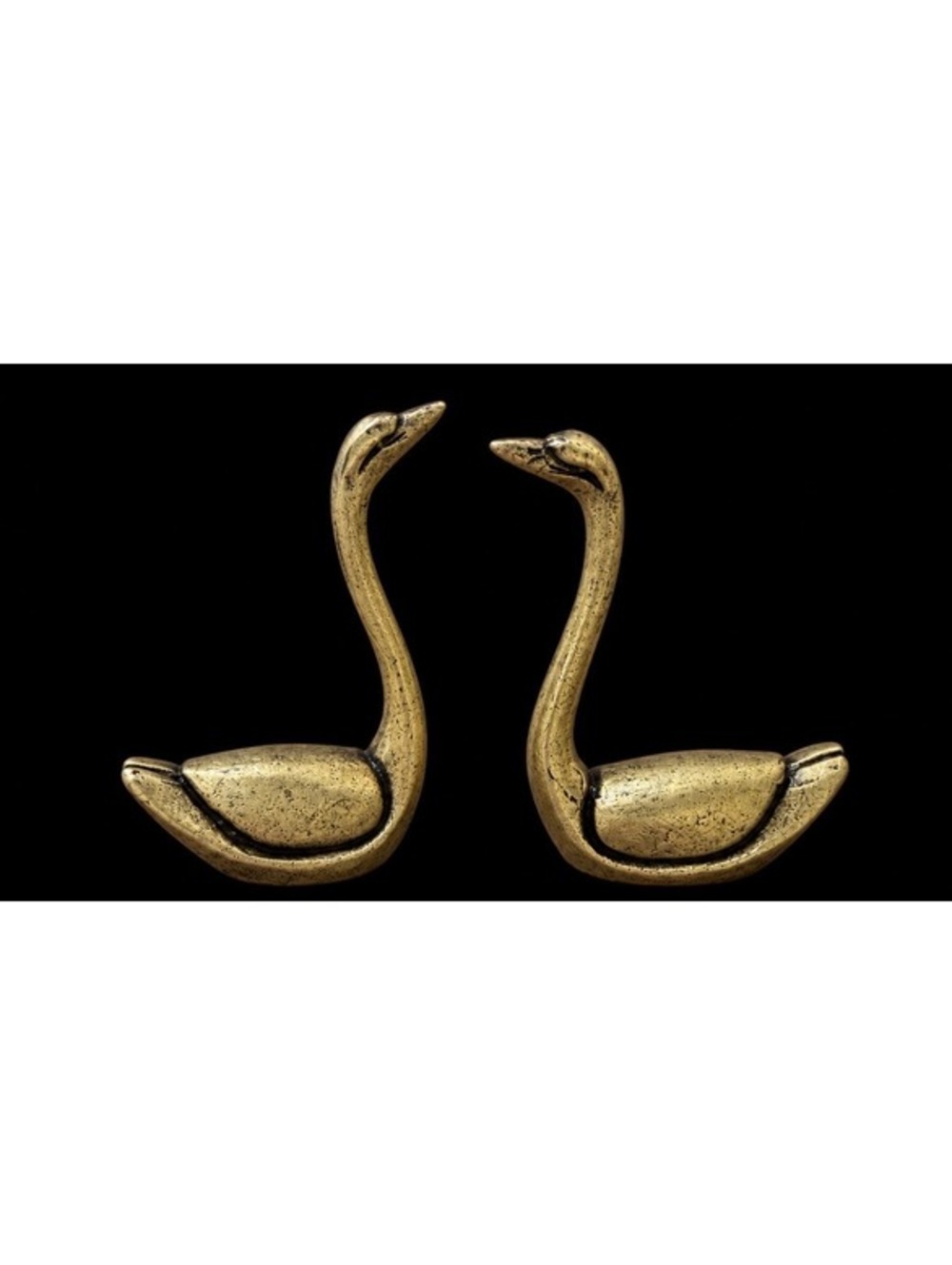 Vintage Style Brass Swan Figurines Set of 2